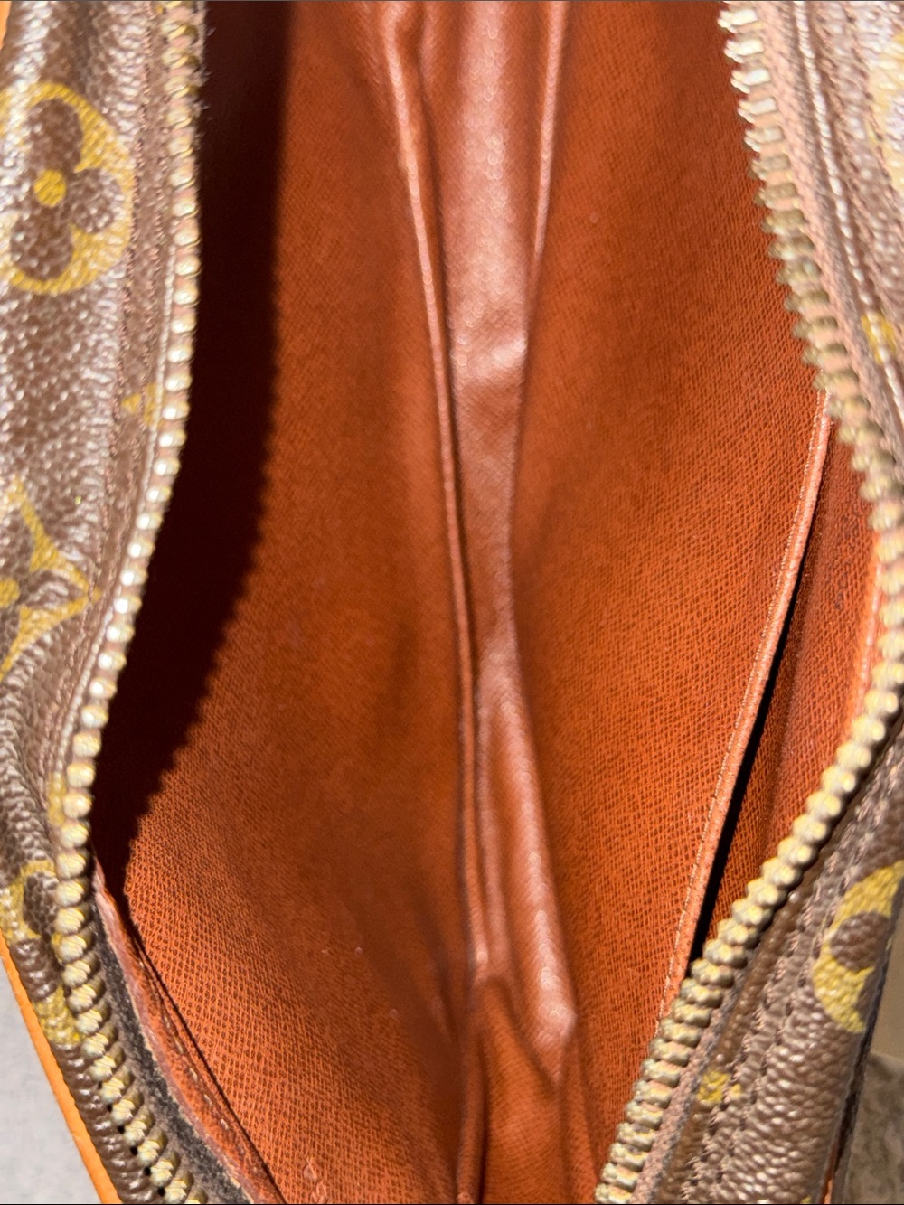 Louis Vuitton Brown Monogram Canvas Clutch with Tan Trim - Picture 6 of 14